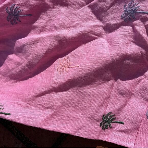 Anthropologie FARM Rio Palm Tree Embroidered Linen Shorts NWT - Picture 7 of 9